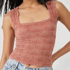 Free People Love Letter Cami Burnt Clay M/L